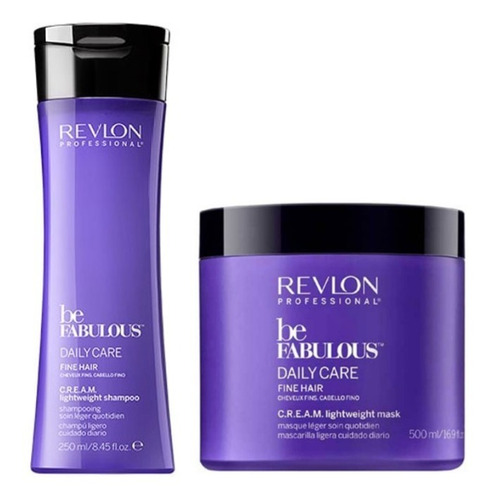 Shampoo Cabello Fino 250ml+mascarilla 500 Be Fabulous Revlon