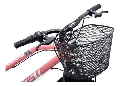 Paquete De 5 Canastillas De Acero Plastificada Bicicleta R16 Color Negro
