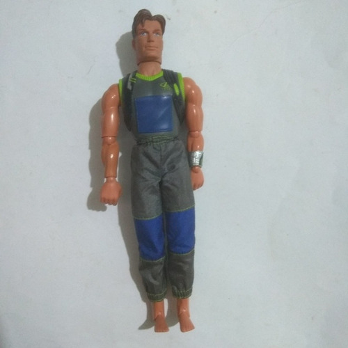 Max Steel Pantalón Gris Azul Traje N-tek Clásico Mattel 2001