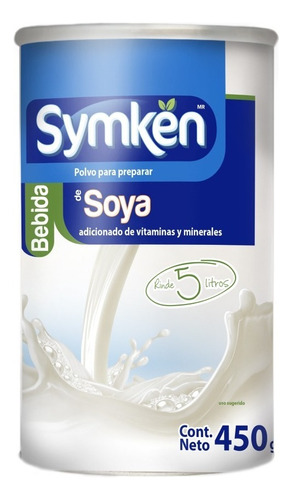 Leche De Soya Natural | Bote De 450g | Symken