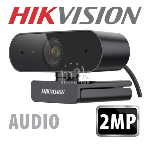 Imagen 1 de 6 de Camara Web Hikvision  2mp 1080p Full Hd Con Microfono Usb