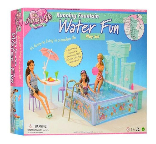 Set De Piscina Para Casa De Muñecas Talla Gloria, Barbie 