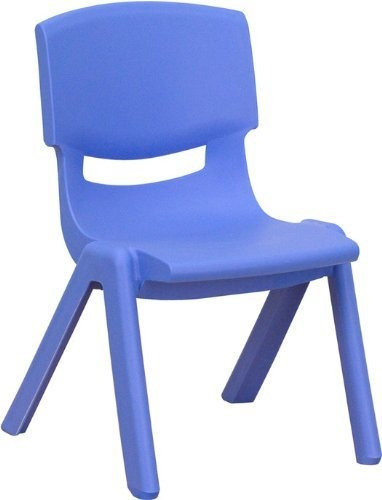 Flash Furniture - Silla Escolar Apilable De Plástico Azul Co