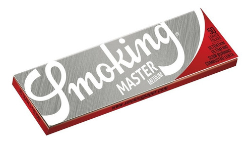 Caja de seda para fumar Master de tamaño pequeño, plateada