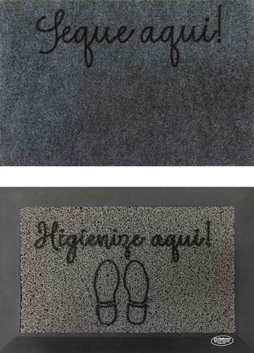 Kit de alfombrillas desinfectantes 60x40 gris