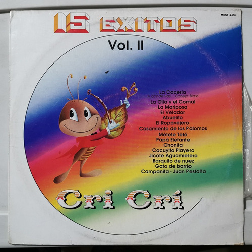 Disco Lp: Cri Cri- Los 15 Exitos Vol.dos,