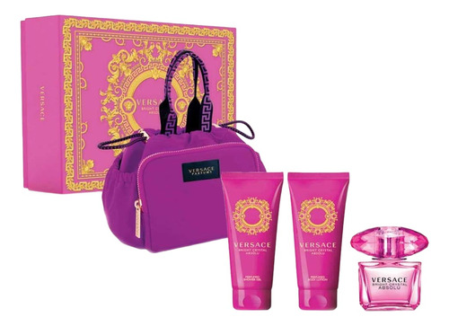 Set Versace Bright Crystal Absolu Dama 4pz 100% Original