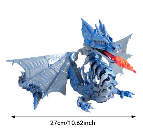 Dragón Impreso En 3d Con Alas Dragón Fidget Dragón Articulad