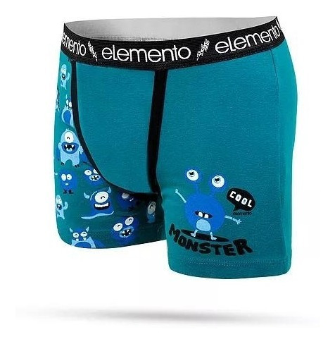 Promo 6 Boxer Elemento Niño Art 625 / 626 / 627 Algodon Lycra Original El Mejor Precio Del Mercado Lenceria A La Calle