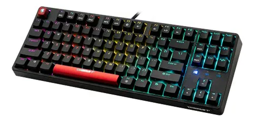 Teclado Mecánico Cs-21 Tkl Rgb Con Switches Cherry Mx Azul