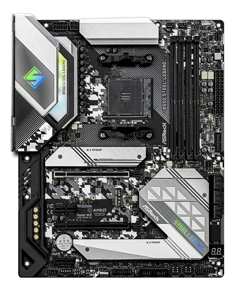 Primera imagen para búsqueda de asrock b450m steel legend