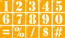 Comprar Stencils Numeros Signos  Plantillas 5 Cm Deco Stencils L04