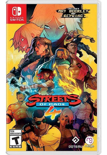 Streets Of Rage 4 + Chaveiro + Art Booklet -nintendo Switch