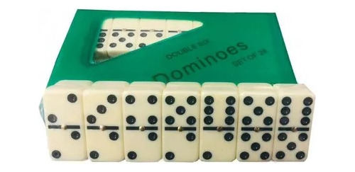 Domino Estuche Plastico 28 Piezas 10mm Medianos