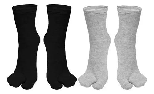 2 Pares De Calcetines Unisex Con Punta Tabi Para Kimono Y Sa