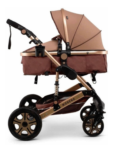 Imagen 3 de 3 de Cochecito de paseo Belluno Baby Modena beige con chasis color dorado