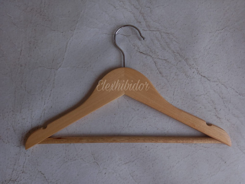 Percha Madera Laqueada Importada Niño 31 Cm X 10 Unidades