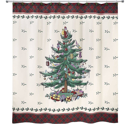 Spode Christmas Tree Tartan Collection, Cortina De Duch...