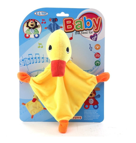 Mantita De Apego Bebe Sonajero Peluche Pato Infantil