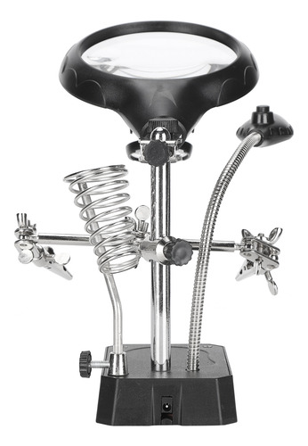 Lupa, Clip Auxiliar, Ajustable, Soporte De Escritorio