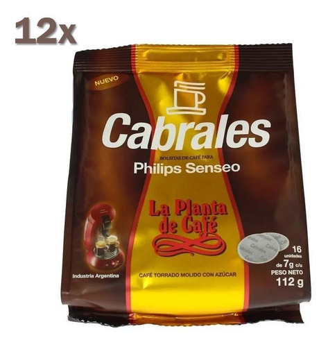 12x Cafe Cabrales La Planta Hd1286 Philips Senseo Capsula