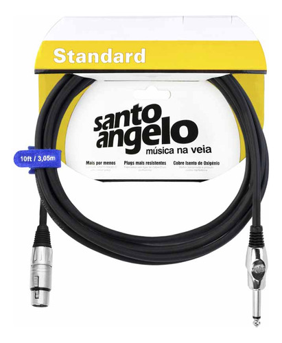 Cabo Santo Angelo Microfone Angel Plug P10 Xlrf - 3,05mtrs