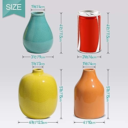 Imagen 6 de 6 de Set De 3 Jarrones Decorativos Pequeños Cerámica Modernos