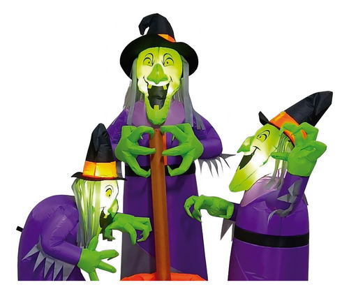 Inflable Decoratvo Noche De Brujas Hechizos Terror Halloween