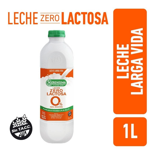 Leche La Serenisima  Descremada Zero Lactosa 1l Pack 6 Unid