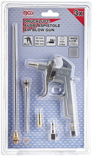 Bgs 3215 Pistola Para Sopletear En Aluminio Con 3 Boquillas