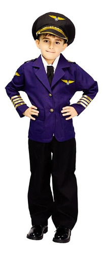 Disfraz De Piloto De Avión Para Niño, Uniforme Profesional,