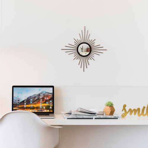Espelho Decorativo Com Moldura Mini Supernova Rose Gold Moldura Rosa-pálido
