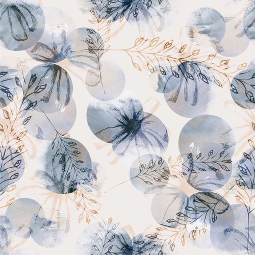 Papel De Parede Adesivo Contemporâneo Com Desenhos Em Flores