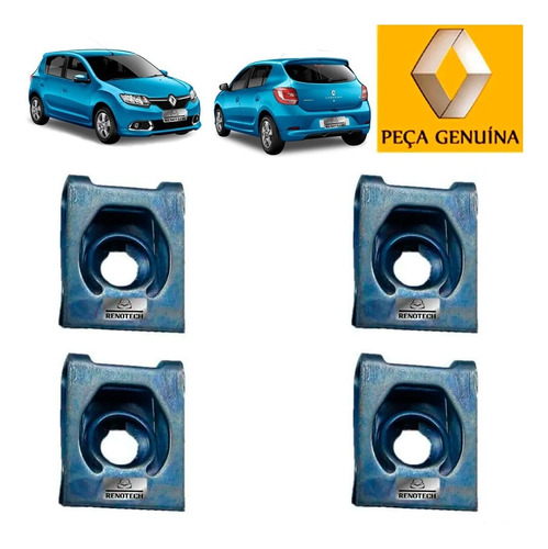 Kit Porca Chapa Fixaçao Parabarro Sandero 2014 7703046143