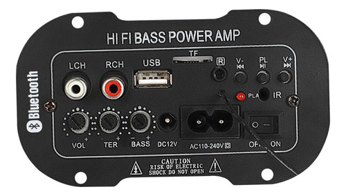 H Subwoofer De Coche Potencia Hifi Bajo Placa Amplificadora