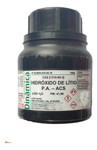 Hidroxido Litio Pa 100g Dinamica