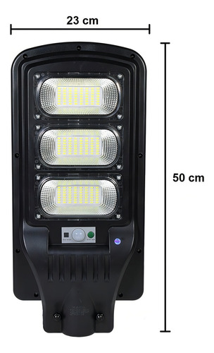 Lámpara Led Solar Luminaria Suburbana Alumbrado Publico 150w Color Negro