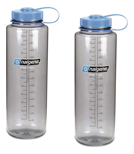 Nalgene, 48 Onzas, Gris Con Tapa Azul