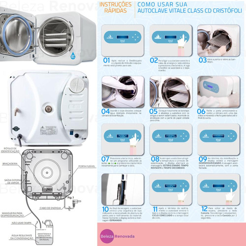 Autoclave Cristofoli 21 Litros Vitale Cd Consultório + Teste