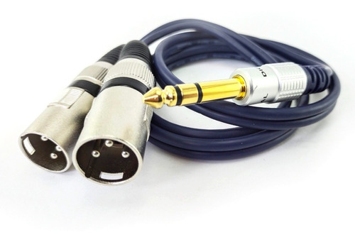 Cable De Audio 2 Xlr Macho A Plug 1/4 Trs Estéreo 1.8 Mts