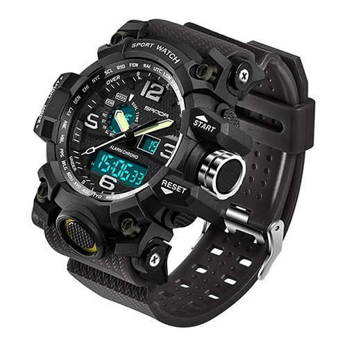 Reloj Deportivo Sanda 742 Militar Alarma S Shock Cuarzo 30m