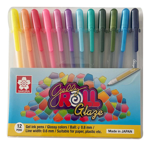 Lápices Gel Gelly Roll  12 Colores Glaze