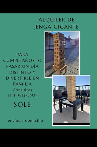 Alquiler De Jenga Gigante 2024