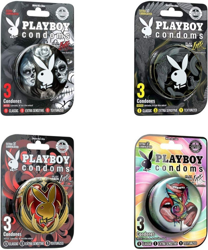 Condones Playboy Playpack Tribal Vip - 3 Pzas