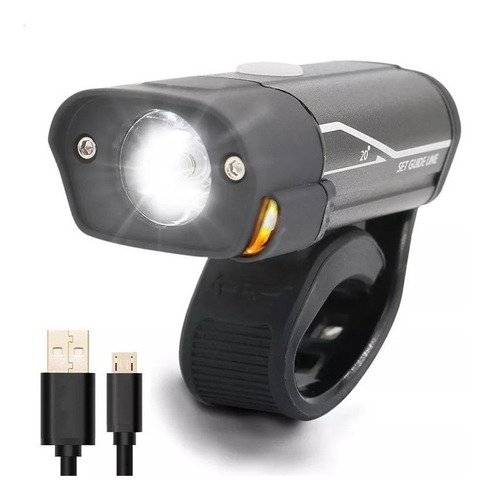 Lanterna Farol Para Bicicleta Usb Recarregavel Bike Led Bl18