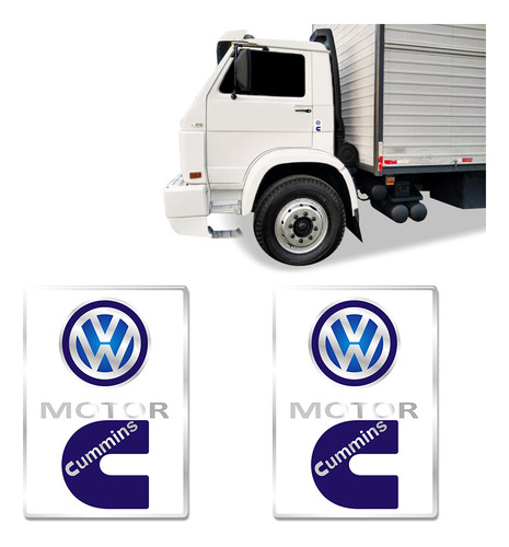 Emblema Adesivo Lateral Motor Cummins Caminhão Volkswagen