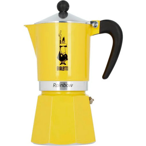 Cafetera Moka Rainbow Amarilla 6 Tazas Bialetti