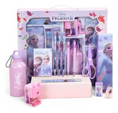 Set Escolar De Frozen Con 13 Piezas Niñas Utiles Escolares