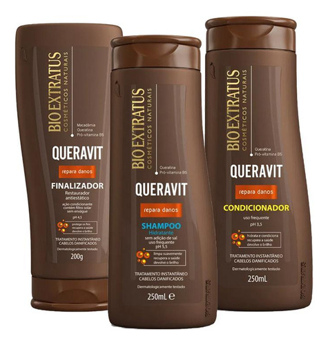 Kit Bio Extratus Queravit Shampoo Condicionador Finalizador