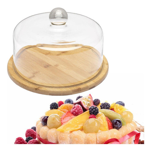 Soporte De Postre De Cristal Para Tartas, 210 Mm